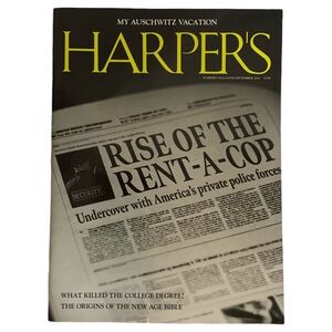 Harpers Magazine September 2024 Rise Of The Rent A Cop College Degree Bible